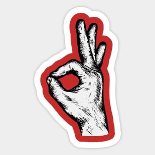 hand ok Sticker